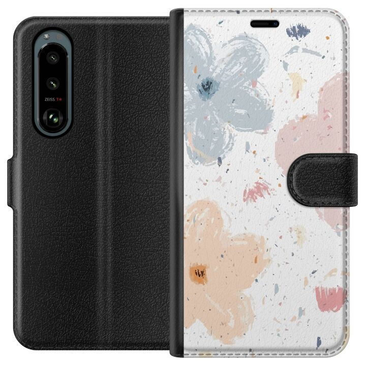 Plånboksfodral till Sony Xperia 5 III med Blommor motiv i gruppen SMARTPHONE & SURFPLATTOR / Mobilskydd / Sony hos TP E-commerce Nordic AB (A61427)