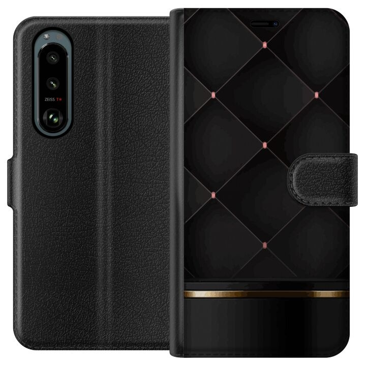 Plånboksfodral till Sony Xperia 5 III med Lyxig linje motiv i gruppen SMARTPHONE & SURFPLATTOR / Mobilskydd / Sony hos TP E-commerce Nordic AB (A61430)