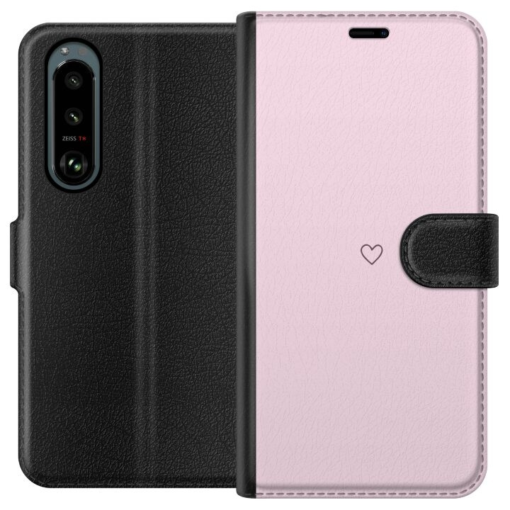 Plånboksfodral till Sony Xperia 5 III med Hjärta motiv i gruppen SMARTPHONE & SURFPLATTOR / Mobilskydd / Sony hos TP E-commerce Nordic AB (A61434)