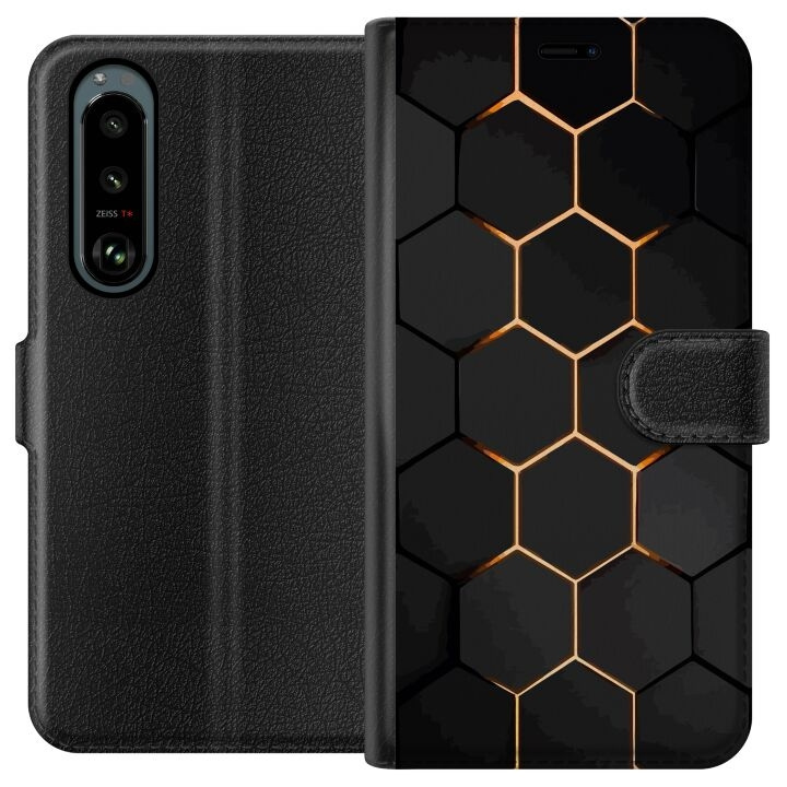 Plånboksfodral till Sony Xperia 5 III med Lyxigt Mönster motiv i gruppen SMARTPHONE & SURFPLATTOR / Mobilskydd / Sony hos TP E-commerce Nordic AB (A61440)