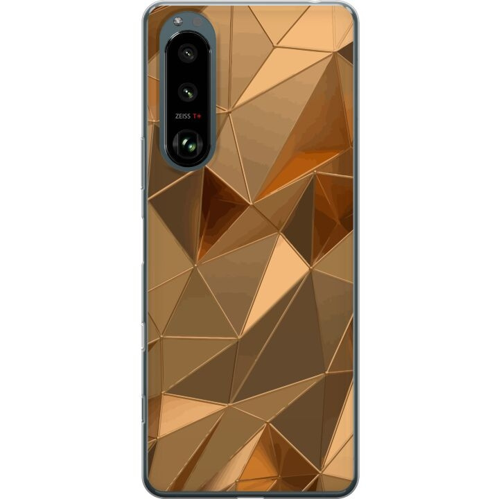Mobilskal till Sony Xperia 5 III med 3D Guld motiv i gruppen SMARTPHONE & SURFPLATTOR / Mobilskydd / Sony hos TP E-commerce Nordic AB (A61466)