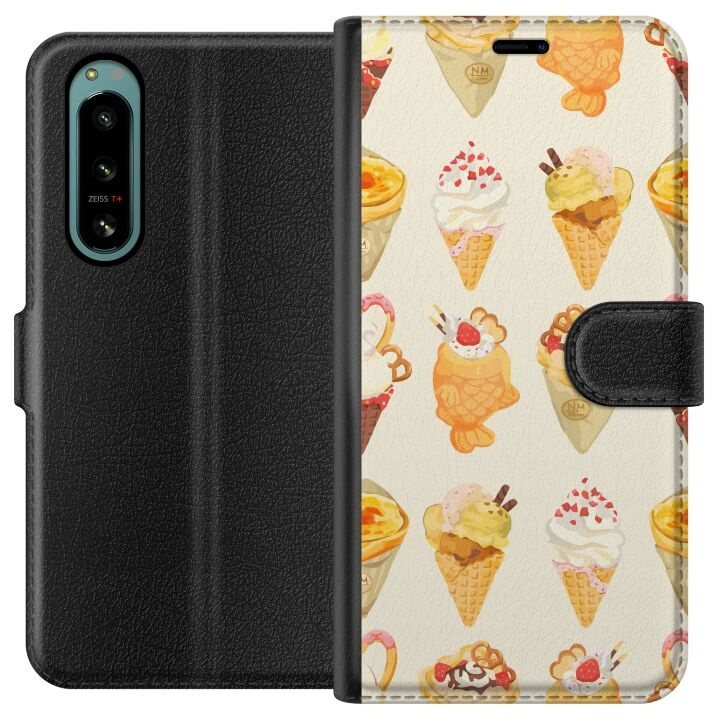 Plånboksfodral till Sony Xperia 5 IV med Glassigt motiv i gruppen SMARTPHONE & SURFPLATTOR / Mobilskydd / Sony hos TP E-commerce Nordic AB (A61480)