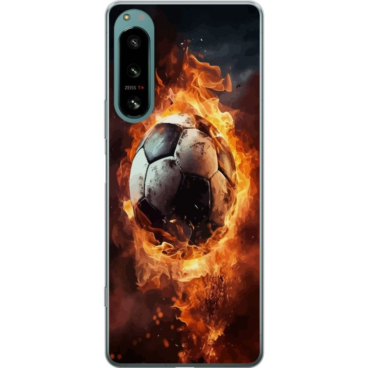 Mobilskal till Sony Xperia 5 IV med Fotboll motiv i gruppen SMARTPHONE & SURFPLATTOR / Mobilskydd / Sony hos TP E-commerce Nordic AB (A61517)