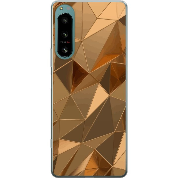 Mobilskal till Sony Xperia 5 IV med 3D Guld motiv i gruppen SMARTPHONE & SURFPLATTOR / Mobilskydd / Sony hos TP E-commerce Nordic AB (A61520)