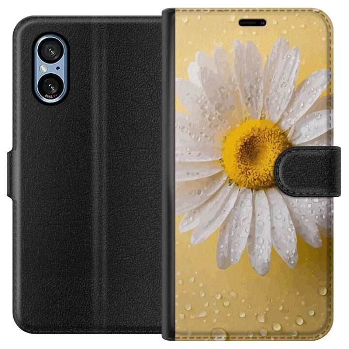 Plånboksfodral till Sony Xperia 5 V med Porslinsblomma motiv i gruppen SMARTPHONE & SURFPLATTOR / Mobilskydd / Sony hos TP E-commerce Nordic AB (A61523)