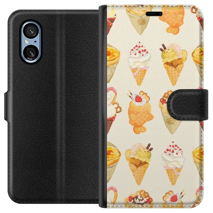 Plånboksfodral till Sony Xperia 5 V med Glassigt motiv i gruppen SMARTPHONE & SURFPLATTOR / Mobilskydd / Sony hos TP E-commerce Nordic AB (A61534)