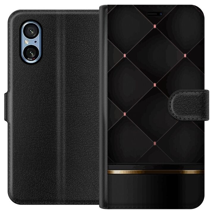 Plånboksfodral till Sony Xperia 5 V med Lyxig linje motiv i gruppen SMARTPHONE & SURFPLATTOR / Mobilskydd / Sony hos TP E-commerce Nordic AB (A61538)