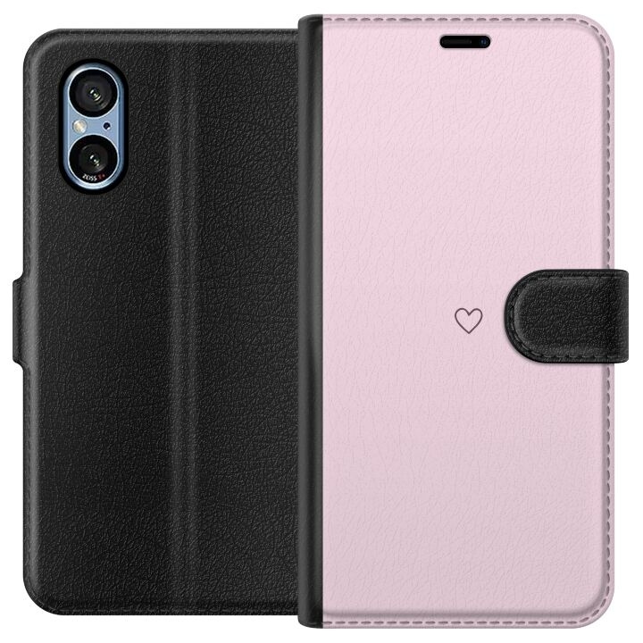 Plånboksfodral till Sony Xperia 5 V med Hjärta motiv i gruppen SMARTPHONE & SURFPLATTOR / Mobilskydd / Sony hos TP E-commerce Nordic AB (A61542)
