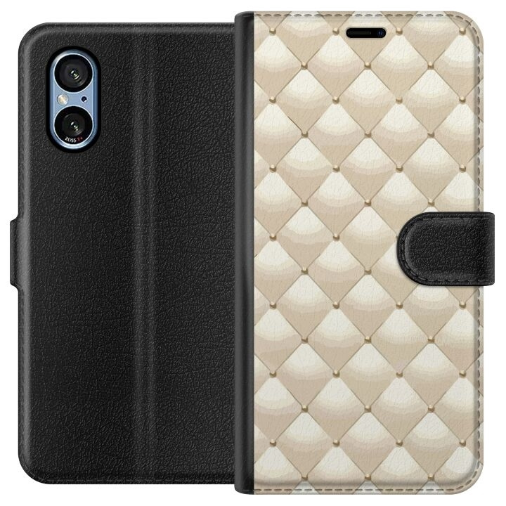Plånboksfodral till Sony Xperia 5 V med Guldglans motiv i gruppen SMARTPHONE & SURFPLATTOR / Mobilskydd / Sony hos TP E-commerce Nordic AB (A61549)