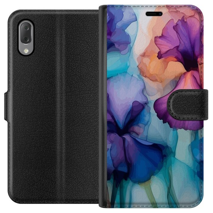 Plånboksfodral till Sony Xperia L3 med Magiska blommor motiv i gruppen SMARTPHONE & SURFPLATTOR / Mobilskydd / Sony hos TP E-commerce Nordic AB (A61607)