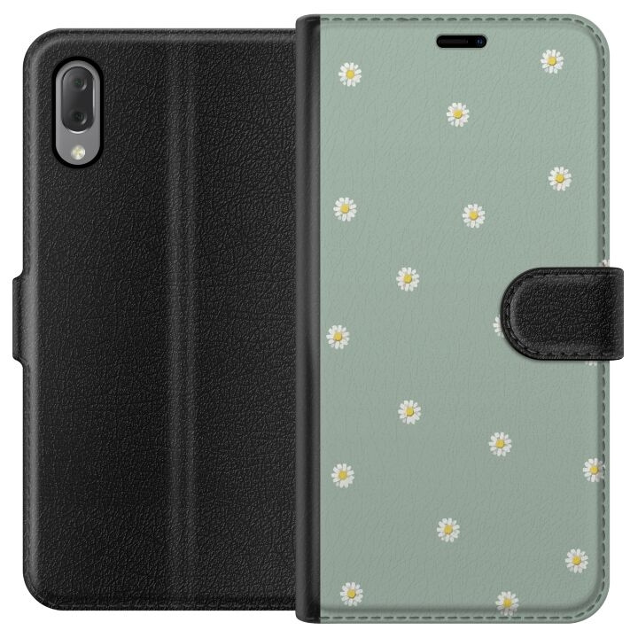 Plånboksfodral till Sony Xperia L3 med Prästkragar motiv i gruppen SMARTPHONE & SURFPLATTOR / Mobilskydd / Sony hos TP E-commerce Nordic AB (A61608)