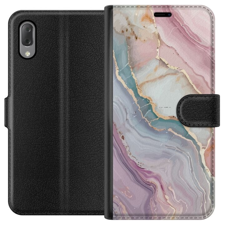 Plånboksfodral till Sony Xperia L3 med Marmor motiv i gruppen SMARTPHONE & SURFPLATTOR / Mobilskydd / Sony hos TP E-commerce Nordic AB (A61626)