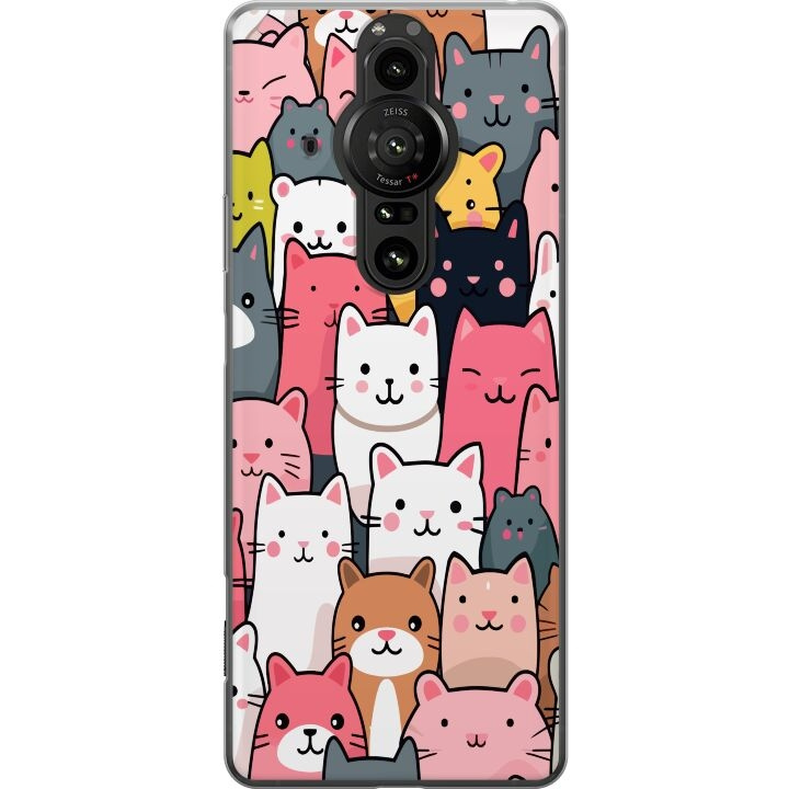 Mobilskal till Sony Xperia Pro-I med Kattmönster motiv i gruppen SMARTPHONE & SURFPLATTOR / Mobilskydd / Sony hos TP E-commerce Nordic AB (A61693)
