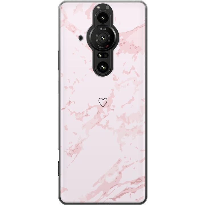 Mobilskal till Sony Xperia Pro-I med Rosa Hjärta motiv i gruppen SMARTPHONE & SURFPLATTOR / Mobilskydd / Sony hos TP E-commerce Nordic AB (A61708)