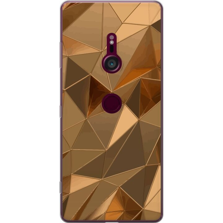Mobilskal till Sony Xperia XZ3 med 3D Guld motiv i gruppen SMARTPHONE & SURFPLATTOR / Mobilskydd / Sony hos TP E-commerce Nordic AB (A61736)