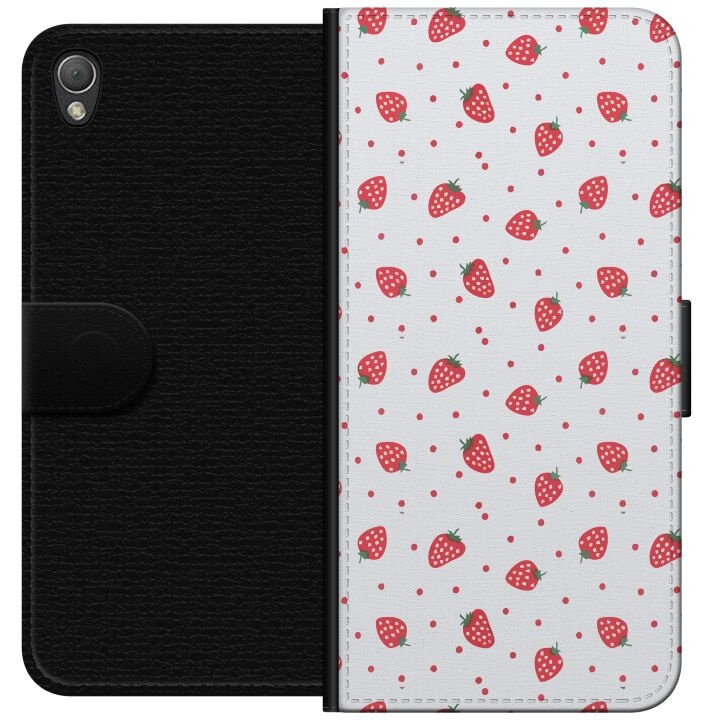 Plånboksfodral till Sony Xperia Z3 med Jordgubbar motiv i gruppen SMARTPHONE & SURFPLATTOR / Mobilskydd / Sony hos TP E-commerce Nordic AB (A61756)