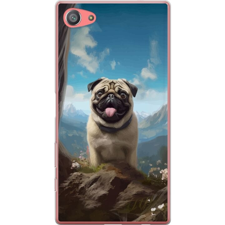 Mobilskal till Sony Xperia Z5 Compact med Glad Hund motiv i gruppen SMARTPHONE & SURFPLATTOR / Mobilskydd / Sony hos TP E-commerce Nordic AB (A61811)