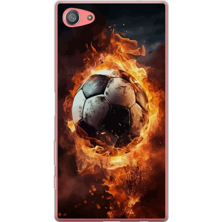 Mobilskal till Sony Xperia Z5 Compact med Fotboll motiv i gruppen SMARTPHONE & SURFPLATTOR / Mobilskydd / Sony hos TP E-commerce Nordic AB (A61814)