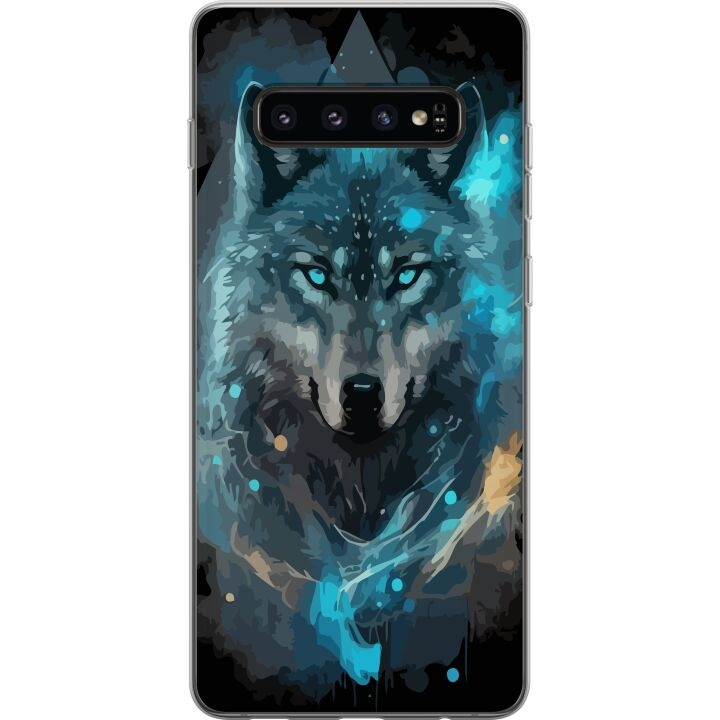 Mobilskal till Samsung Galaxy S10 med Varg motiv i gruppen SMARTPHONE & SURFPLATTOR / Mobilskydd / Samsung hos TP E-commerce Nordic AB (A61852)