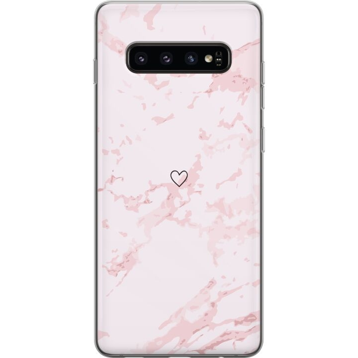 Mobilskal till Samsung Galaxy S10 med Rosa Hjärta motiv i gruppen SMARTPHONE & SURFPLATTOR / Mobilskydd / Samsung hos TP E-commerce Nordic AB (A61870)
