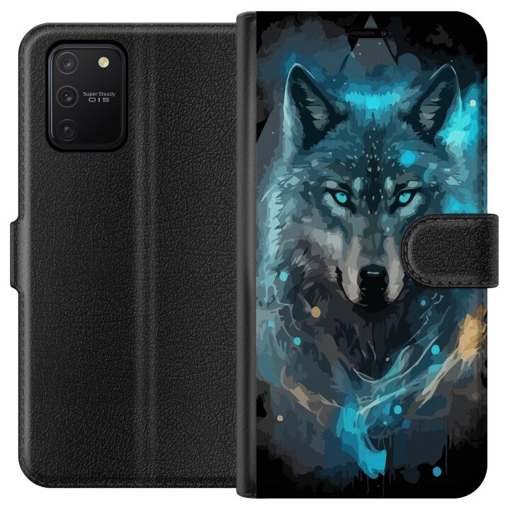Plånboksfodral till Samsung Galaxy S10 Lite med Varg motiv i gruppen SMARTPHONE & SURFPLATTOR / Mobilskydd / Samsung hos TP E-commerce Nordic AB (A61933)