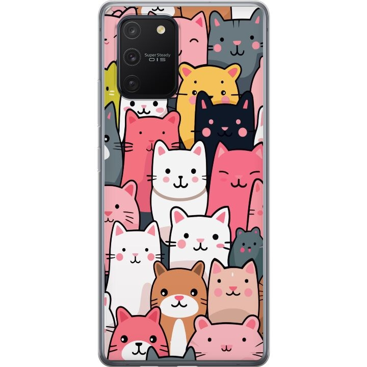 Mobilskal till Samsung Galaxy S10 Lite med Kattmönster motiv i gruppen SMARTPHONE & SURFPLATTOR / Mobilskydd / Samsung hos TP E-commerce Nordic AB (A61963)