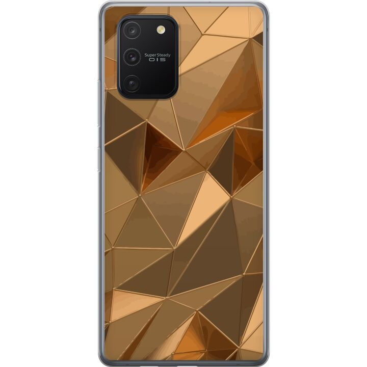 Mobilskal till Samsung Galaxy S10 Lite med 3D Guld motiv i gruppen SMARTPHONE & SURFPLATTOR / Mobilskydd / Samsung hos TP E-commerce Nordic AB (A61979)