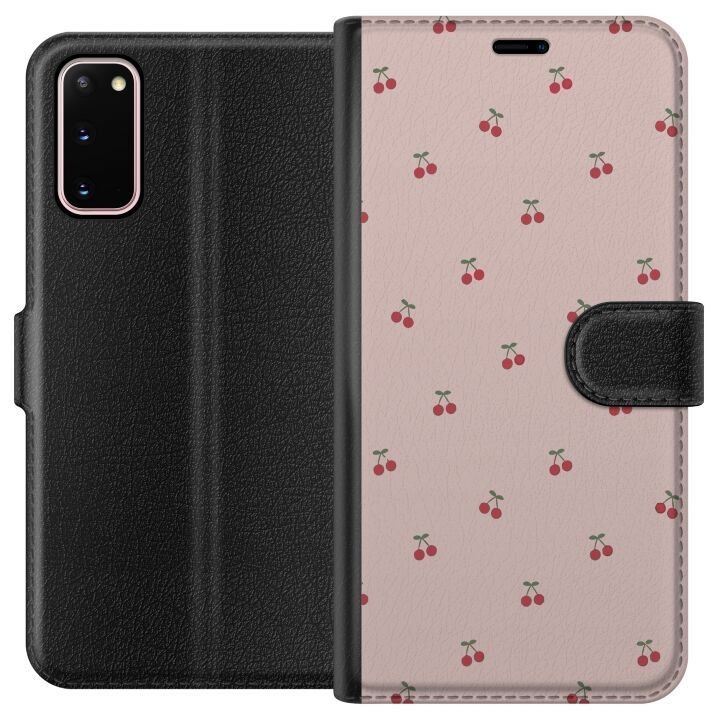 Plånboksfodral till Samsung Galaxy S20 med Körsbär motiv i gruppen SMARTPHONE & SURFPLATTOR / Mobilskydd / Samsung hos TP E-commerce Nordic AB (A62043)