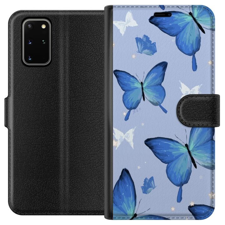 Plånboksfodral till Samsung Galaxy S20+ med Blå fjärillar motiv i gruppen SMARTPHONE & SURFPLATTOR / Mobilskydd / Samsung hos TP E-commerce Nordic AB (A62160)