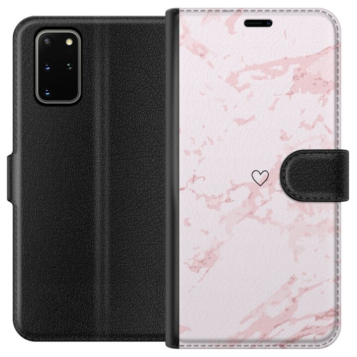 Plånboksfodral till Samsung Galaxy S20+ med Rosa Hjärta motiv i gruppen SMARTPHONE & SURFPLATTOR / Mobilskydd / Samsung hos TP E-commerce Nordic AB (A62167)
