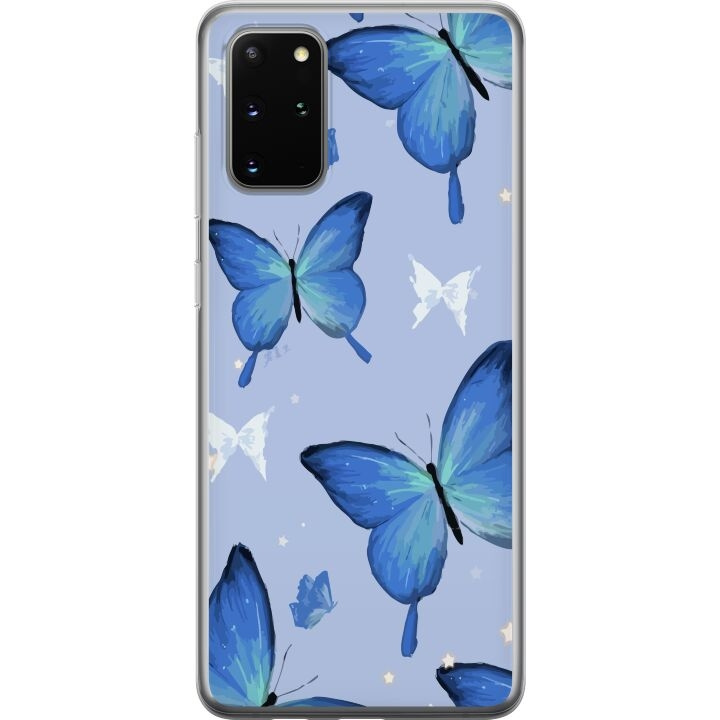 Mobilskal till Samsung Galaxy S20+ med Blå fjärillar motiv i gruppen SMARTPHONE & SURFPLATTOR / Mobilskydd / Samsung hos TP E-commerce Nordic AB (A62187)
