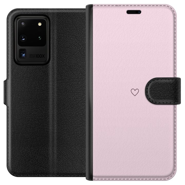Plånboksfodral till Samsung Galaxy S20 Ultra med Hjärta motiv i gruppen SMARTPHONE & SURFPLATTOR / Mobilskydd / Samsung hos TP E-commerce Nordic AB (A62217)
