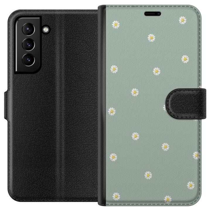 Plånboksfodral till Samsung Galaxy S21+ 5G med Prästkragar motiv i gruppen SMARTPHONE & SURFPLATTOR / Mobilskydd / Samsung hos TP E-commerce Nordic AB (A62364)