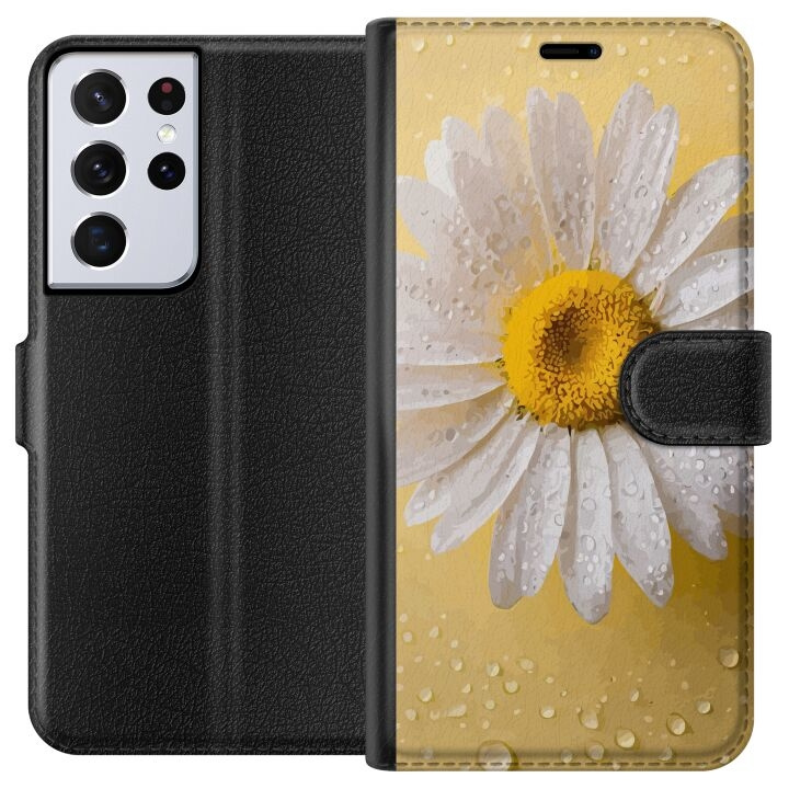 Plånboksfodral till Samsung Galaxy S21 Ultra 5G med Porslinsblomma motiv i gruppen SMARTPHONE & SURFPLATTOR / Mobilskydd / Samsung hos TP E-commerce Nordic AB (A62414)