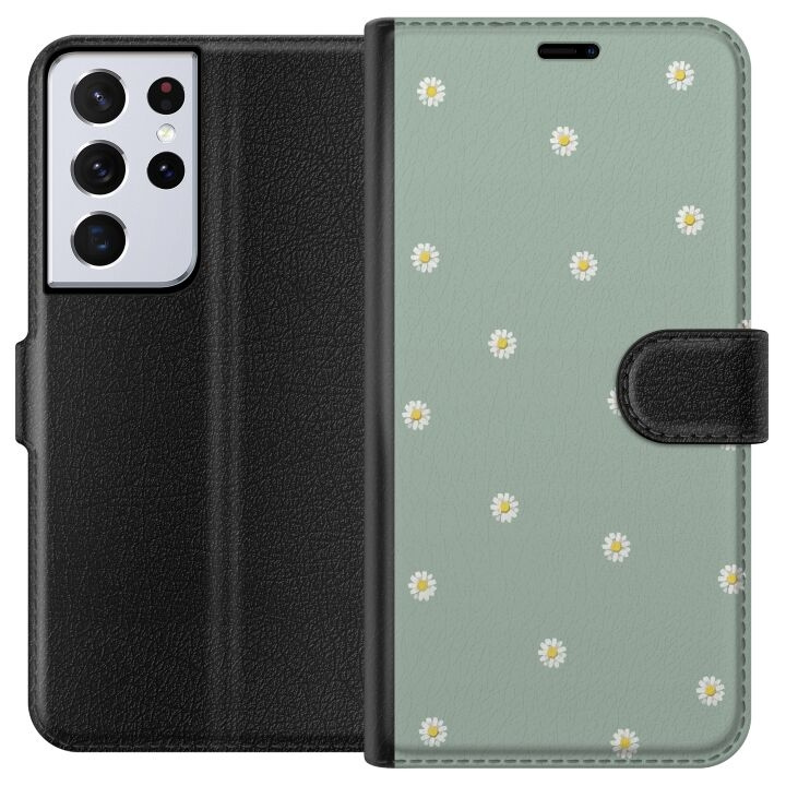 Plånboksfodral till Samsung Galaxy S21 Ultra 5G med Prästkragar motiv i gruppen SMARTPHONE & SURFPLATTOR / Mobilskydd / Samsung hos TP E-commerce Nordic AB (A62418)
