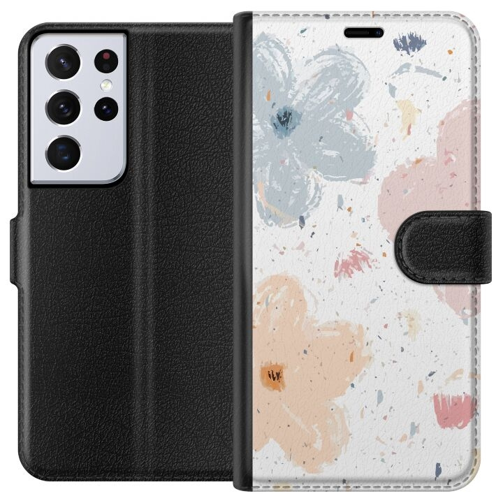 Plånboksfodral till Samsung Galaxy S21 Ultra 5G med Blommor motiv i gruppen SMARTPHONE & SURFPLATTOR / Mobilskydd / Samsung hos TP E-commerce Nordic AB (A62426)
