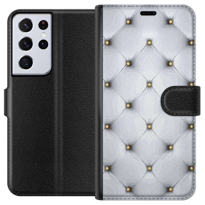 Plånboksfodral till Samsung Galaxy S21 Ultra 5G med Lyxigt motiv i gruppen SMARTPHONE & SURFPLATTOR / Mobilskydd / Samsung hos TP E-commerce Nordic AB (A62428)