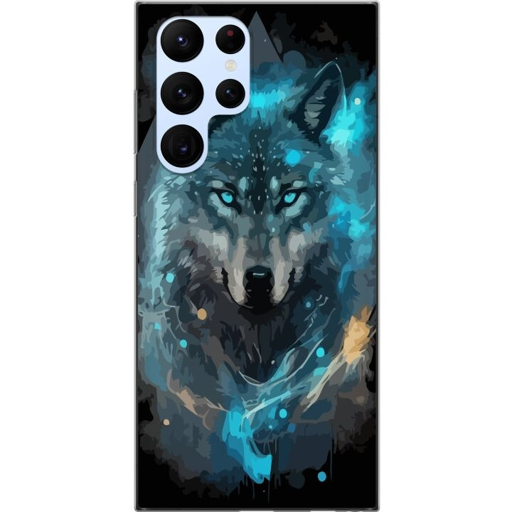 Mobilskal till Samsung Galaxy S22 Ultra 5G med Varg motiv i gruppen SMARTPHONE & SURFPLATTOR / Mobilskydd / Samsung hos TP E-commerce Nordic AB (A62608)