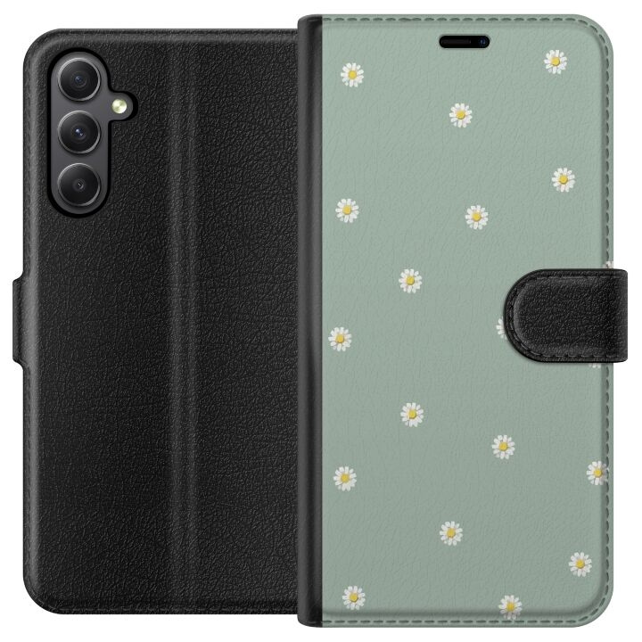 Plånboksfodral till Samsung Galaxy S23 FE med Prästkragar motiv i gruppen SMARTPHONE & SURFPLATTOR / Mobilskydd / Samsung hos TP E-commerce Nordic AB (A62688)
