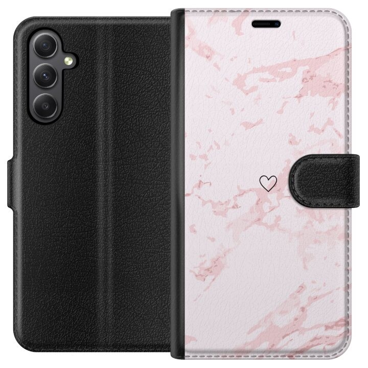 Plånboksfodral till Samsung Galaxy S23 FE med Rosa Hjärta motiv i gruppen SMARTPHONE & SURFPLATTOR / Mobilskydd / Samsung hos TP E-commerce Nordic AB (A62707)