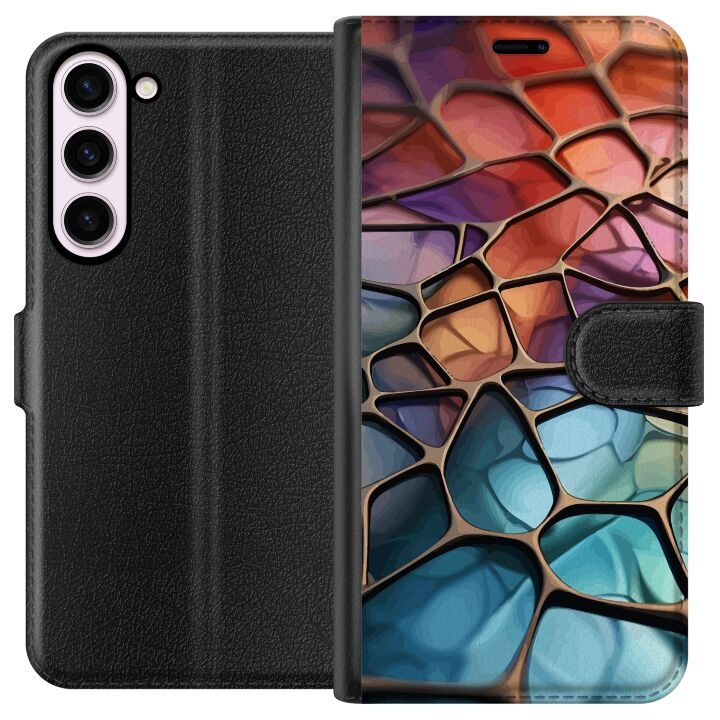 Plånboksfodral till Samsung Galaxy S23+ med Metalliskt mönster motiv i gruppen SMARTPHONE & SURFPLATTOR / Mobilskydd / Samsung hos TP E-commerce Nordic AB (A62748)