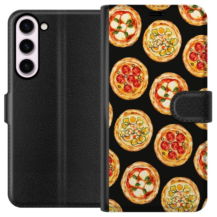 Plånboksfodral till Samsung Galaxy S23+ med Pizza motiv i gruppen SMARTPHONE & SURFPLATTOR / Mobilskydd / Samsung hos TP E-commerce Nordic AB (A62751)