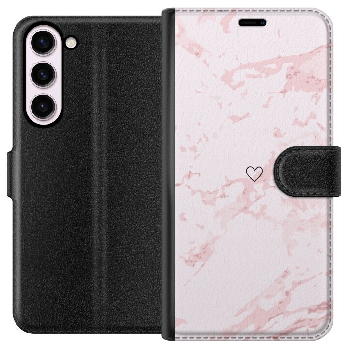 Plånboksfodral till Samsung Galaxy S23+ med Rosa Hjärta motiv i gruppen SMARTPHONE & SURFPLATTOR / Mobilskydd / Samsung hos TP E-commerce Nordic AB (A62761)