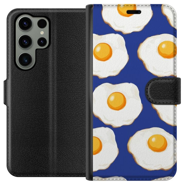 Plånboksfodral till Samsung Galaxy S23 Ultra med Stekta ägg motiv i gruppen SMARTPHONE & SURFPLATTOR / Mobilskydd / Samsung hos TP E-commerce Nordic AB (A62798)