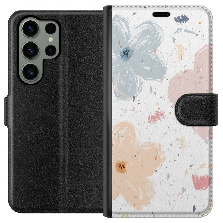 Plånboksfodral till Samsung Galaxy S23 Ultra med Blommor motiv i gruppen SMARTPHONE & SURFPLATTOR / Mobilskydd / Samsung hos TP E-commerce Nordic AB (A62804)
