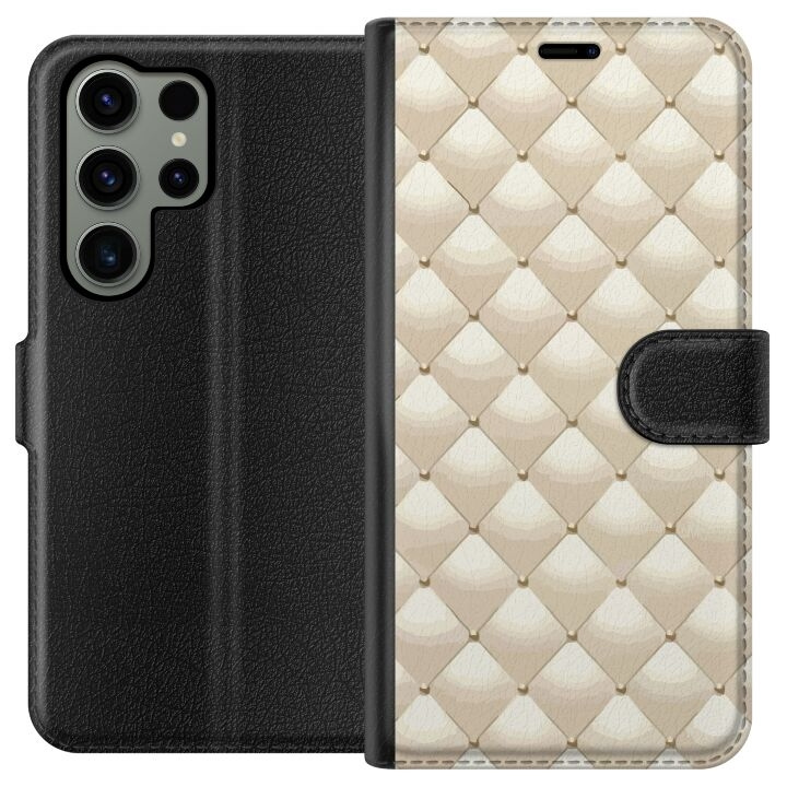 Plånboksfodral till Samsung Galaxy S23 Ultra med Guldglans motiv i gruppen SMARTPHONE & SURFPLATTOR / Mobilskydd / Samsung hos TP E-commerce Nordic AB (A62818)