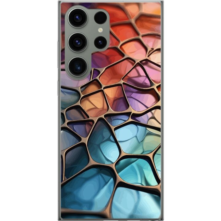 Mobilskal till Samsung Galaxy S23 Ultra med Metalliskt mönster motiv i gruppen SMARTPHONE & SURFPLATTOR / Mobilskydd / Samsung hos TP E-commerce Nordic AB (A62829)
