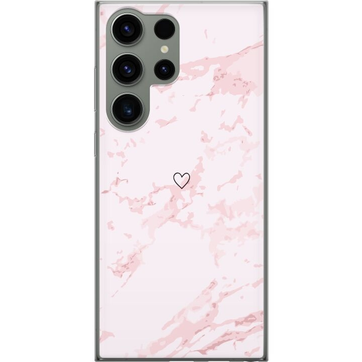 Mobilskal till Samsung Galaxy S23 Ultra med Rosa Hjärta motiv i gruppen SMARTPHONE & SURFPLATTOR / Mobilskydd / Samsung hos TP E-commerce Nordic AB (A62842)