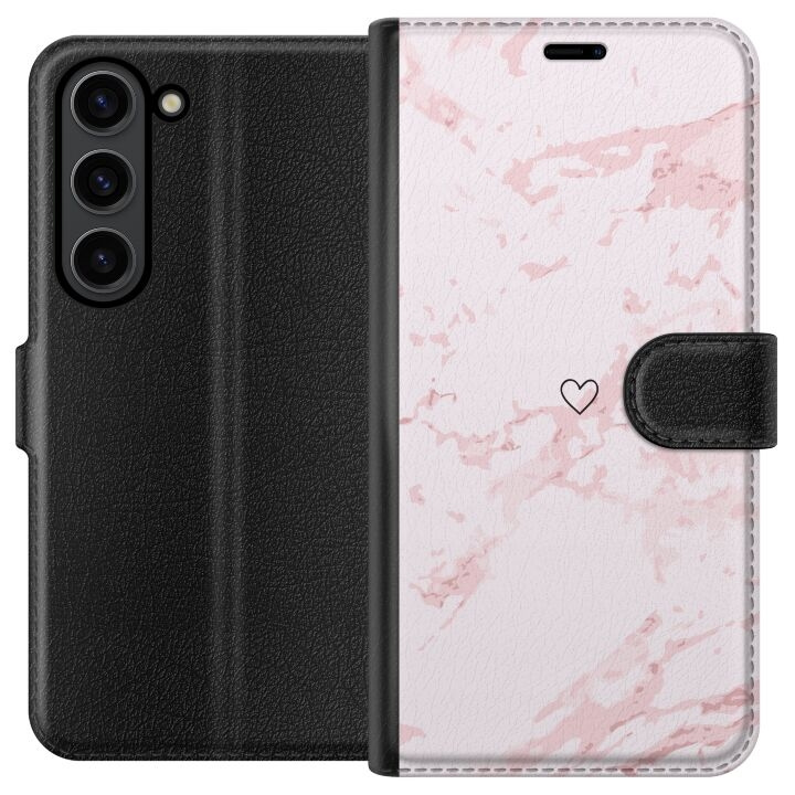 Plånboksfodral till Samsung Galaxy S24+ med Rosa Hjärta motiv i gruppen SMARTPHONE & SURFPLATTOR / Mobilskydd / Samsung hos TP E-commerce Nordic AB (A62923)