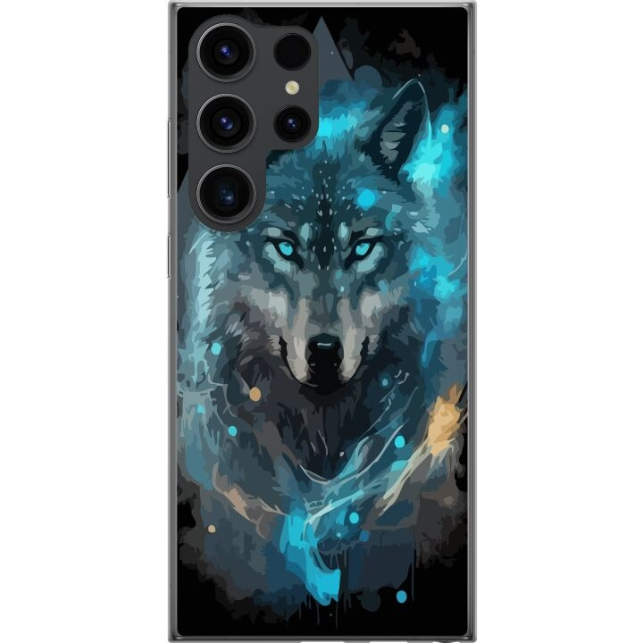 Mobilskal till Samsung Galaxy S24 Ultra med Varg motiv i gruppen SMARTPHONE & SURFPLATTOR / Mobilskydd / Samsung hos TP E-commerce Nordic AB (A62986)